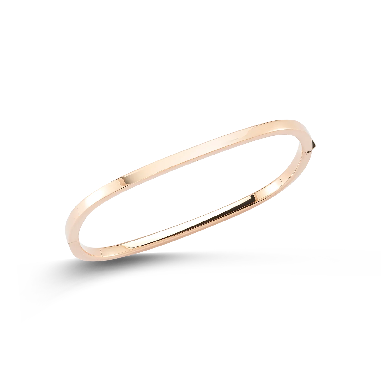 Roberto Coin Petite Square Hinged Bangle in 18K Yellow Gold