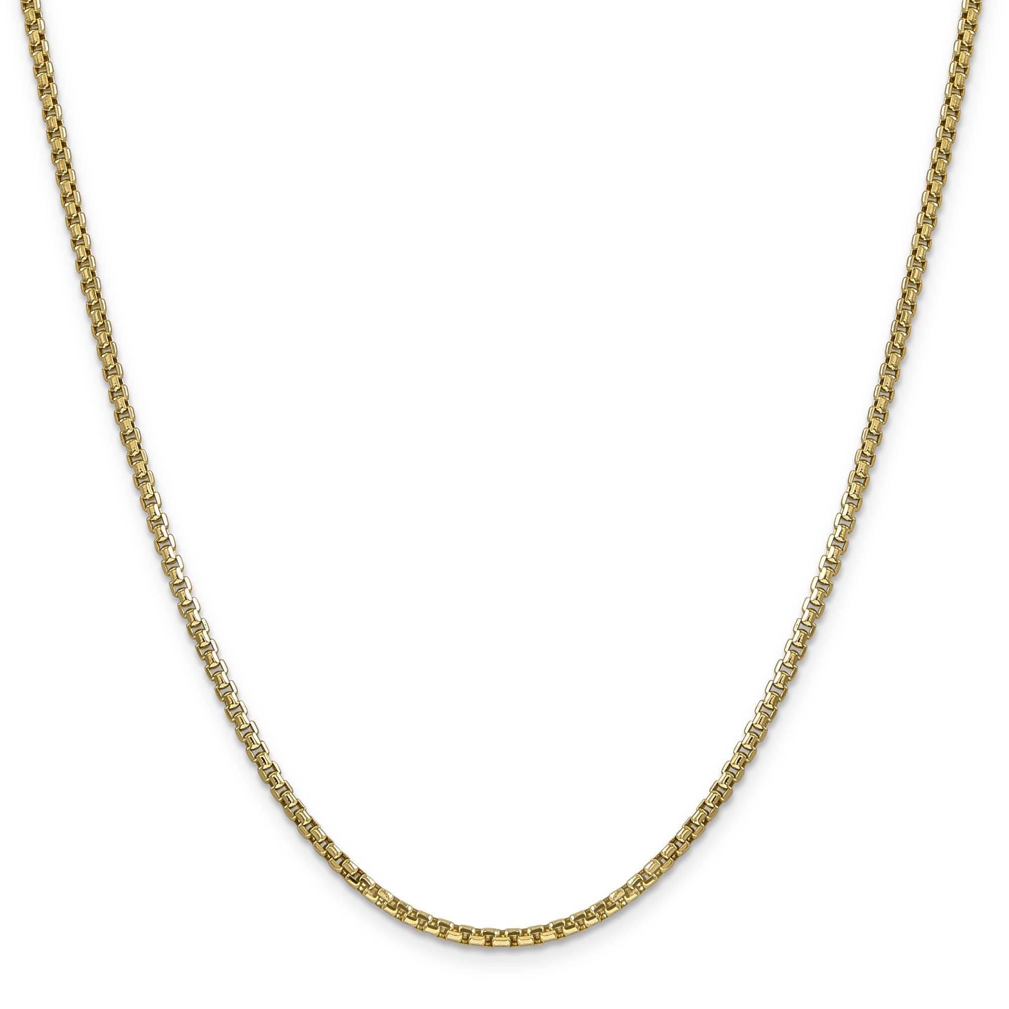 2.5MM Box Chain Necklace in 14K Yellow Gold, 20" Length