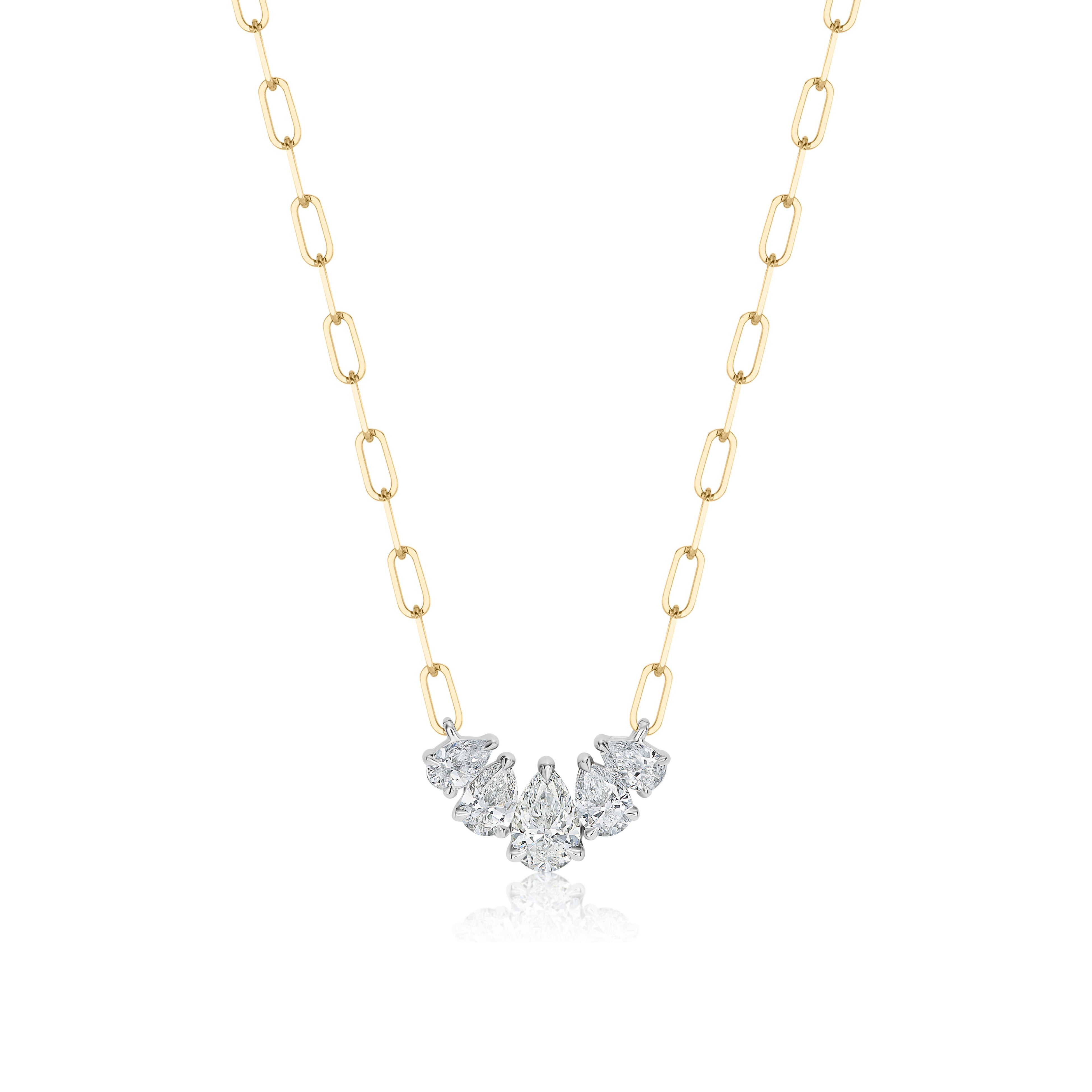 Phillips House 5 Graduated Pear Diamond Necklace
