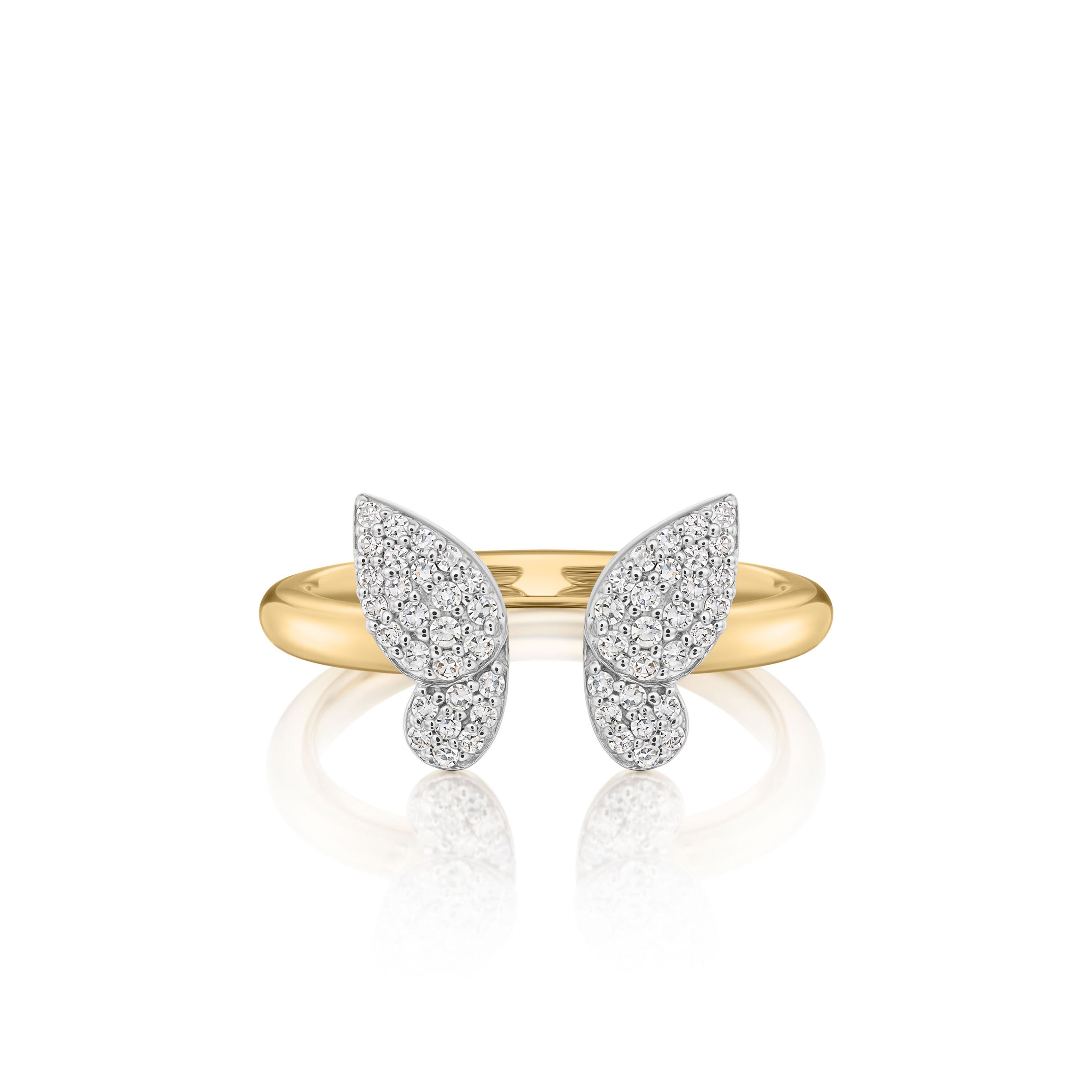 Phillips House Open Butterfly Ring in 14K Yellow Gold, Size 6.5