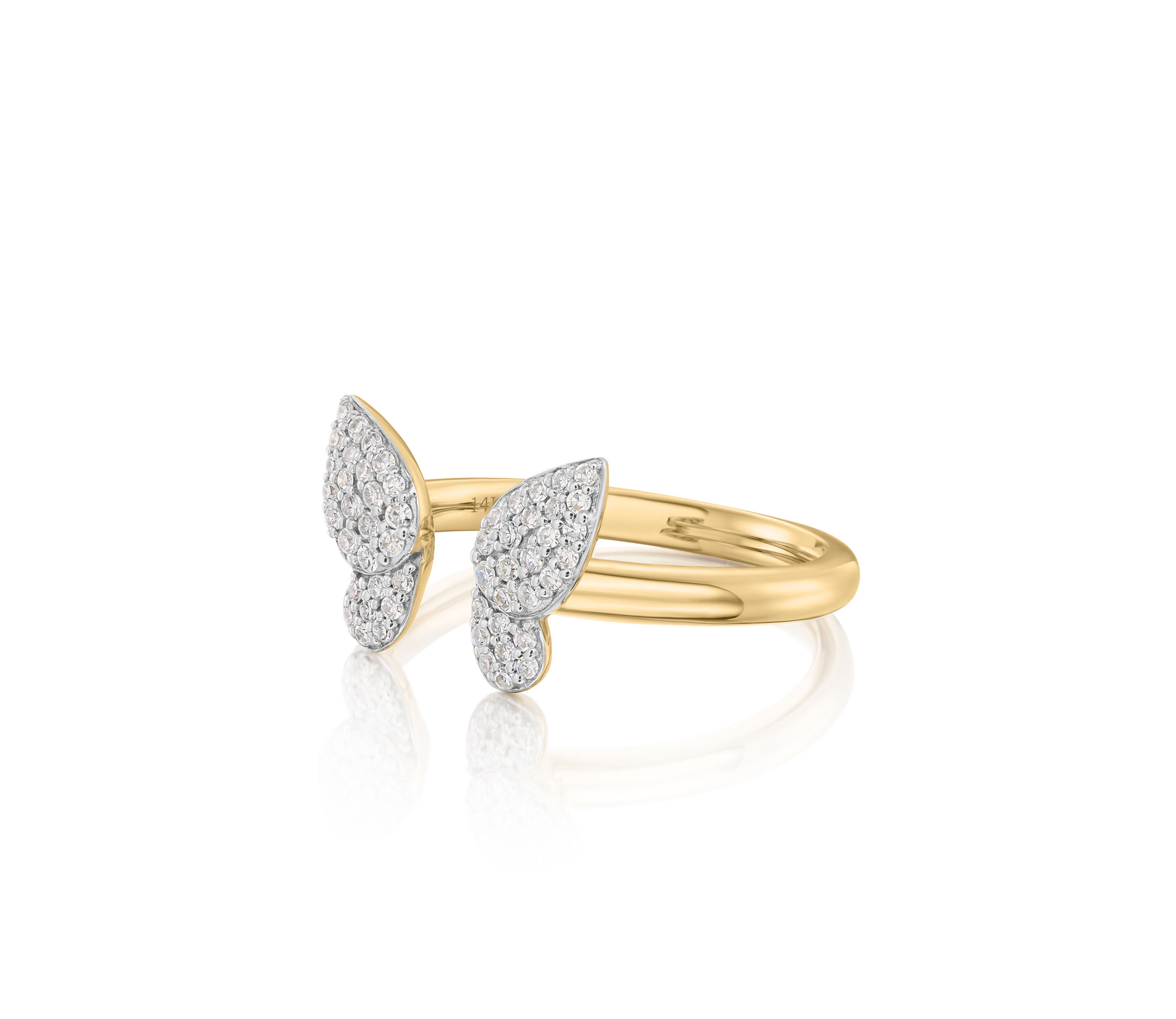 Phillips House Open Butterfly Ring in 14K Yellow Gold, Size 6.5