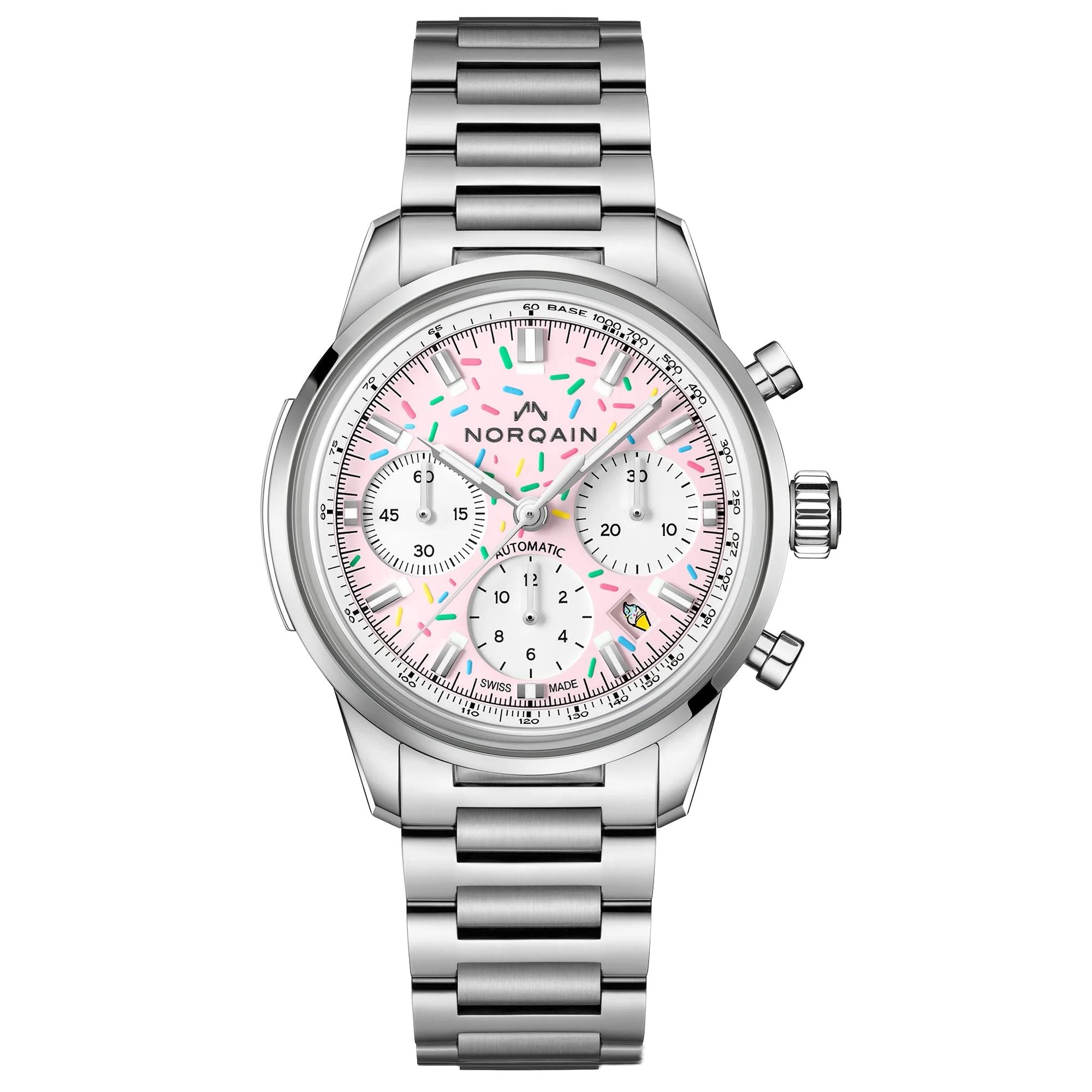NORQAIN Freedom Chrono Enjoy Life Pink "Sprinkles" Watch N2201.19S04.K01.S01