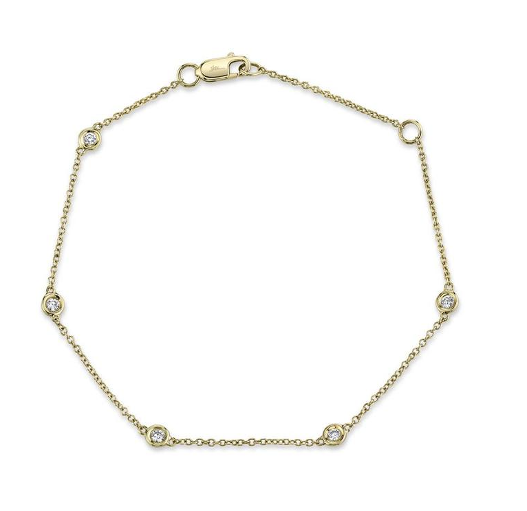 Diamond by the Yard Bracelet in 14K Yellow Gold