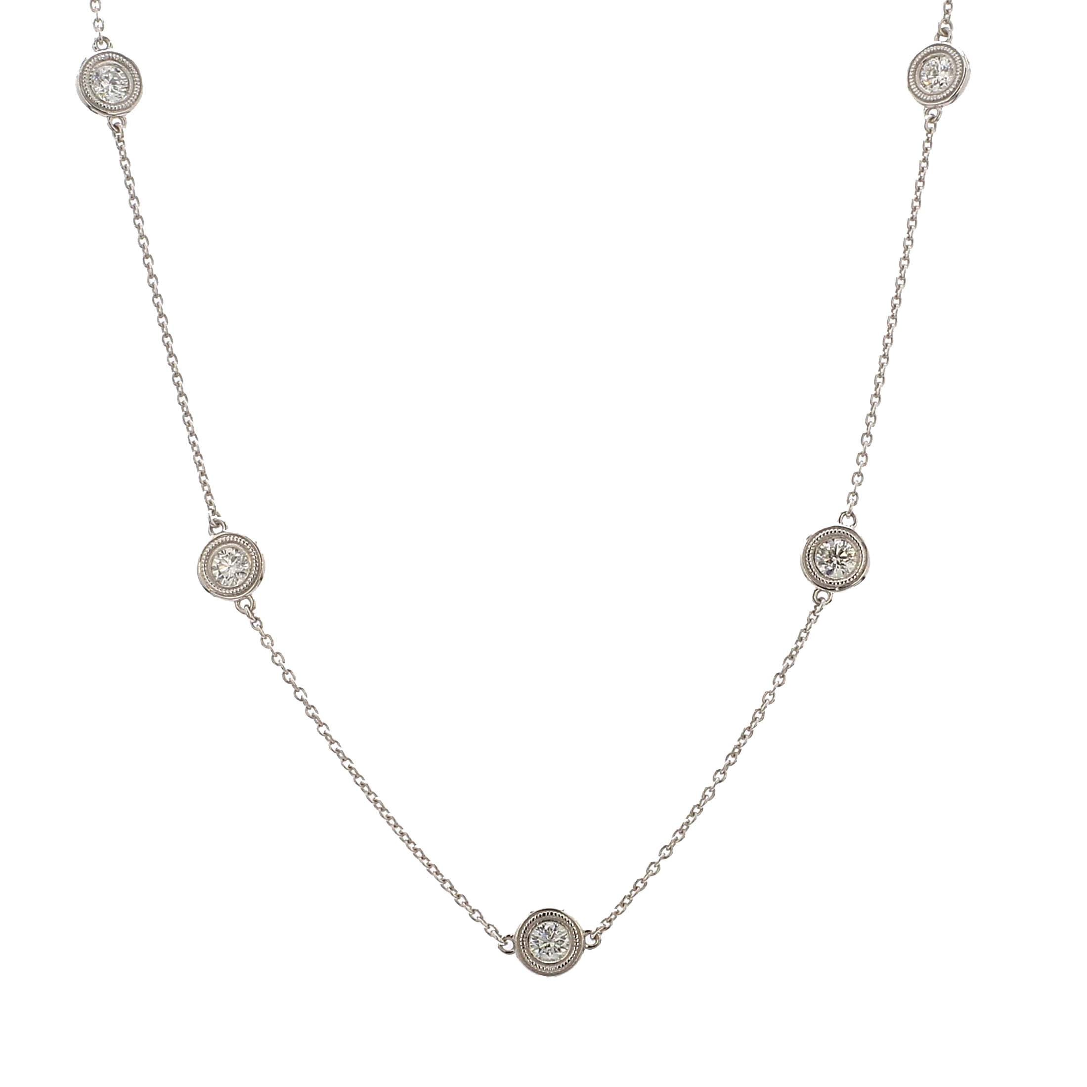 Diamonds By The Yard Necklace in 14K White Gold