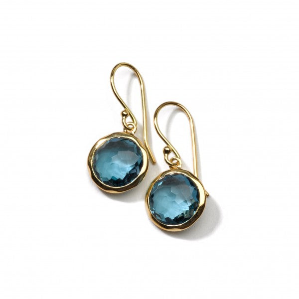 Ippolita Mini Lollipop London Blue Topaz Drop Earrings in 18K Yellow Gold