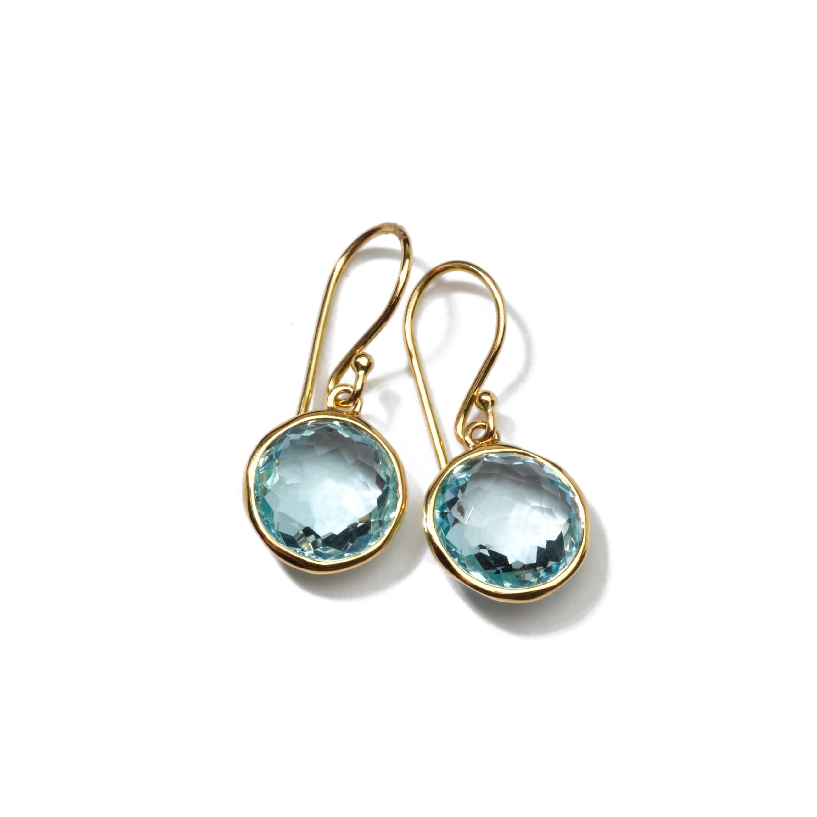 Ippolita Mini Lollipop Blue Topaz Drop Earrings in 18K Yellow Gold