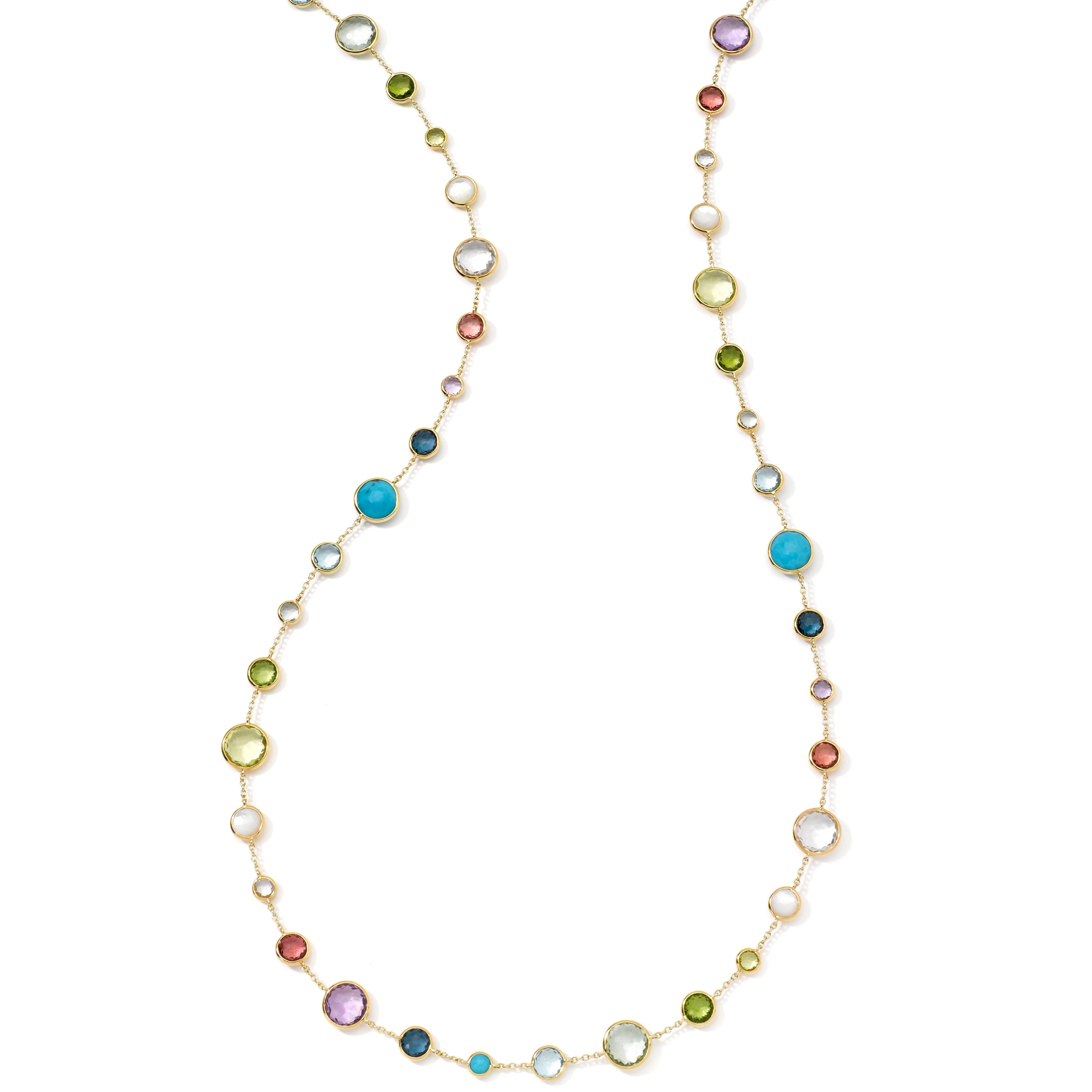 Ippolita Rock Candy Multicolored Necklace in 18K Yellow Gold