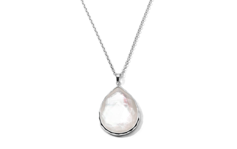 Ippolita Mother of Pearl Large Teardrop Necklace in Sterling Silver