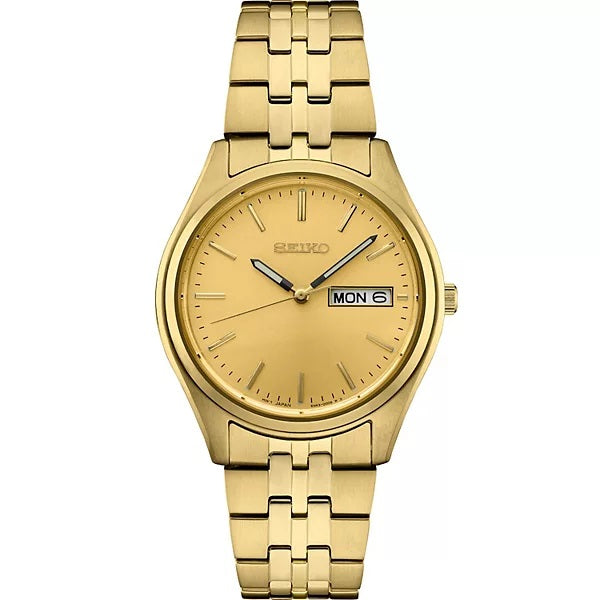 Seiko Essentials Champagne Dial Watch SUR434