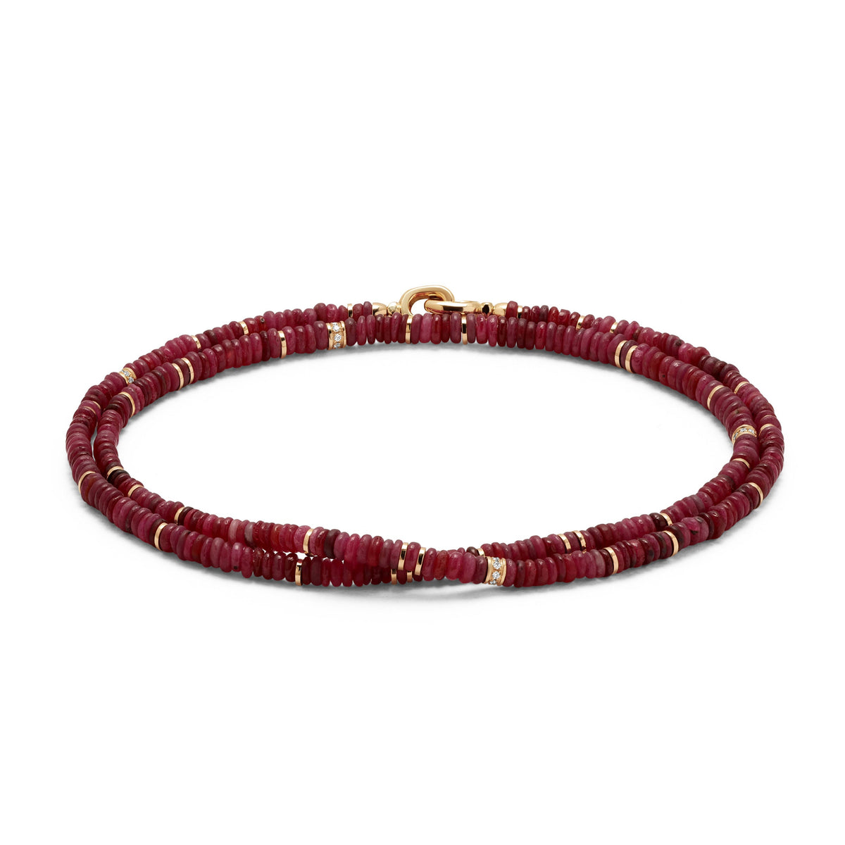 Maor Shine Ruby Necklace in 18K Yellow Gold