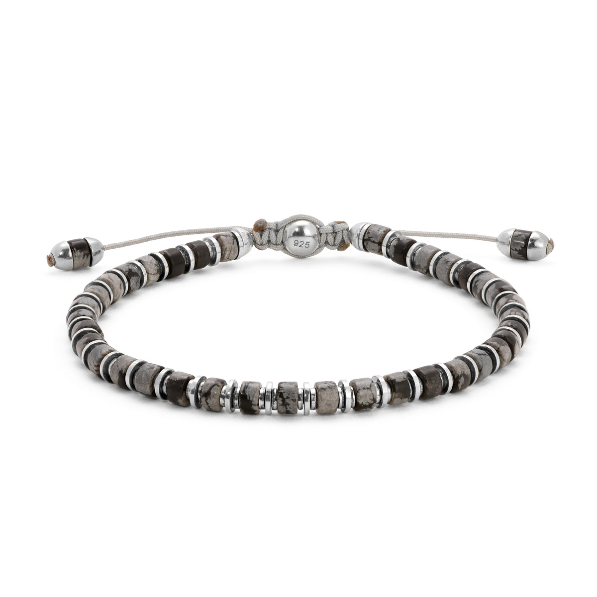 Maor Sapet Grey Jasper Bracelet in Sterling Silver