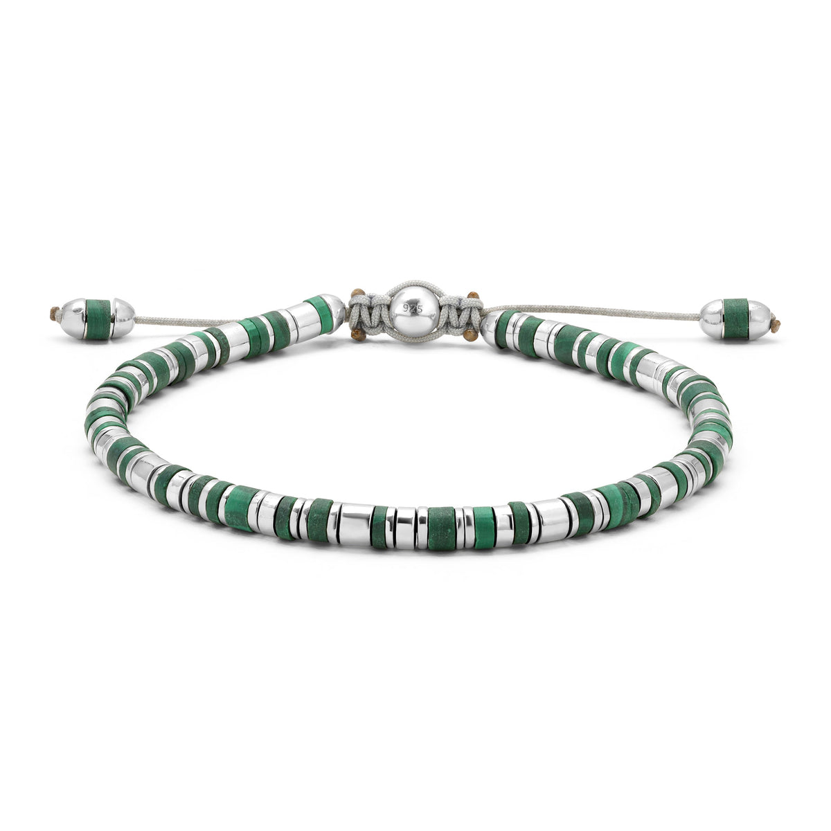 Maor Vexa Matte Malachite Bracelet in Sterling Silver
