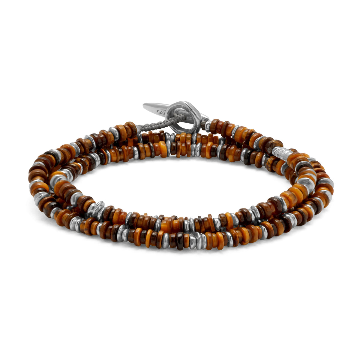 Maor Pillon Tiger Eye Necklace in Sterling Silver