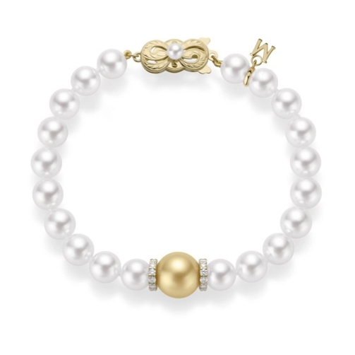 Mikimoto A+ Akoya Golden South Pearl Bracelet in 18K Yellow Gold