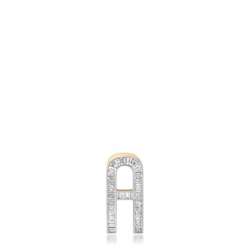 Helena Rose "A" Grandsize Diamond Initial Charm in 14K Yellow Gold