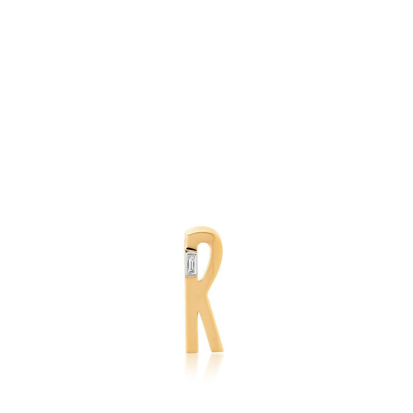 Helena Rose "R" Slide-On Initial Charm in 14K Yellow Gold
