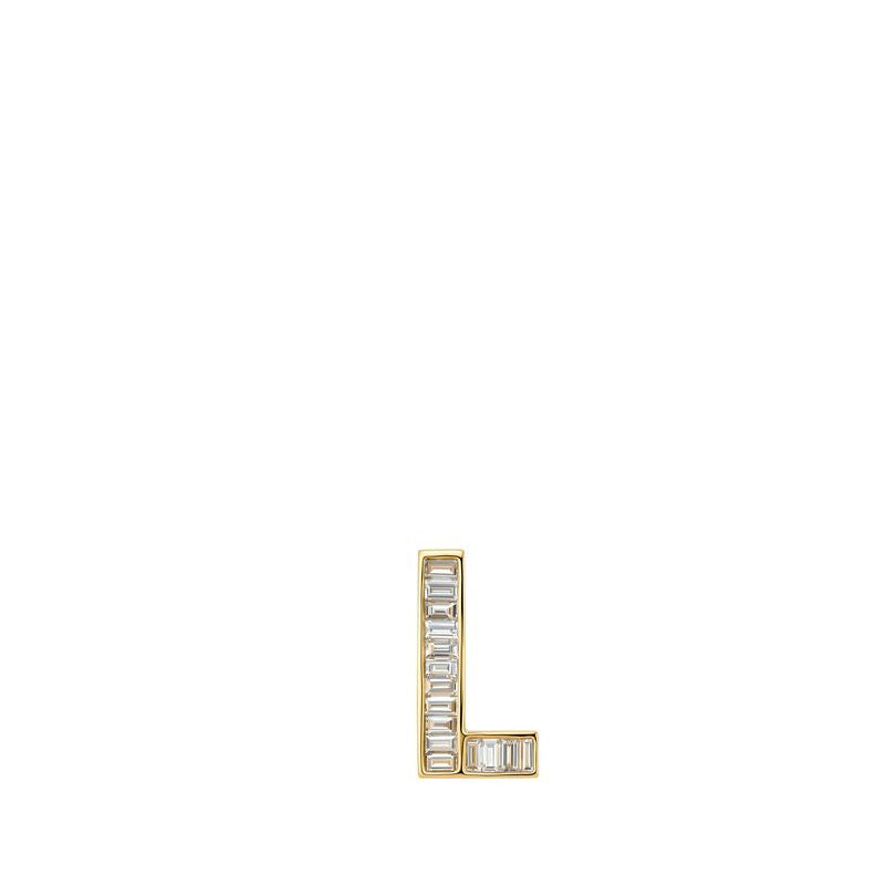 Helena Rose "L" Slide-On Petite Diamond Initial Charm in 14K Yellow Gold