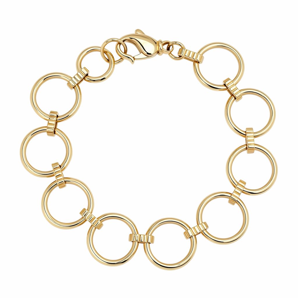 Helena Rose Grandsize Sarina Link Bracelet in 14K Yellow Gold, 7" Length