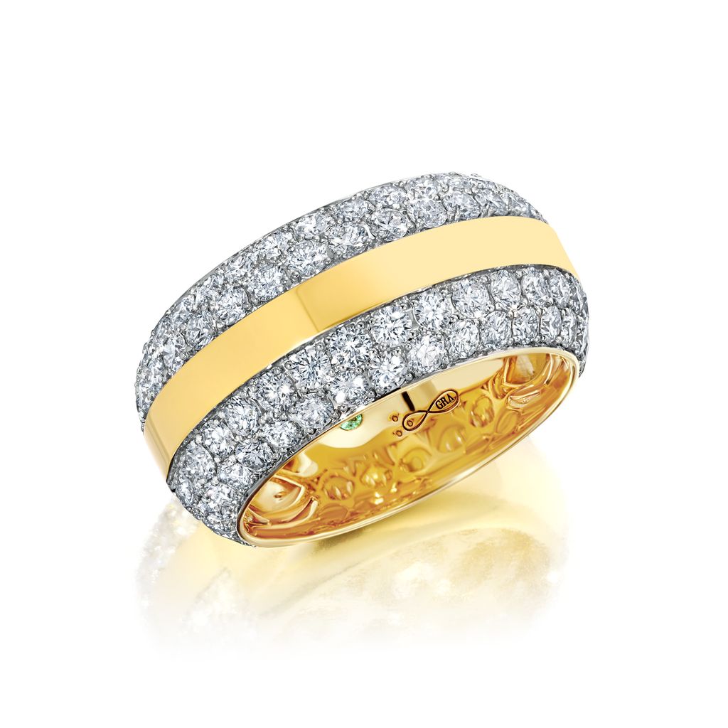 Graziela Diamond Band Ring in 18K Yellow Gold, Size 7
