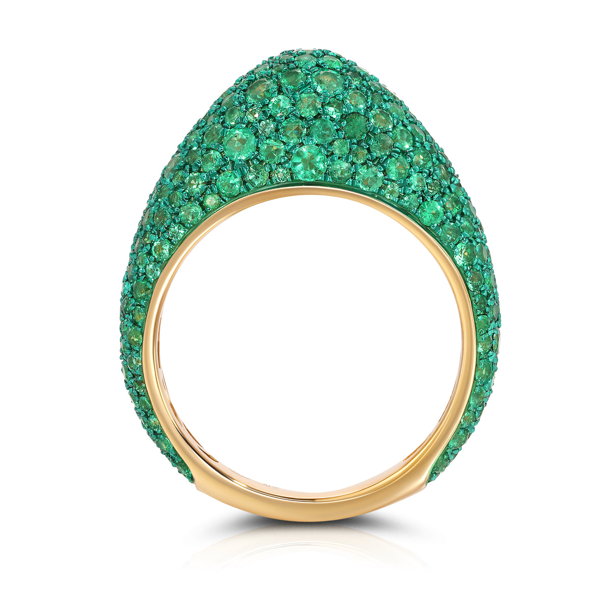 Graziela Emerald Bahia Ring in 18K Yellow Gold, Size 7
