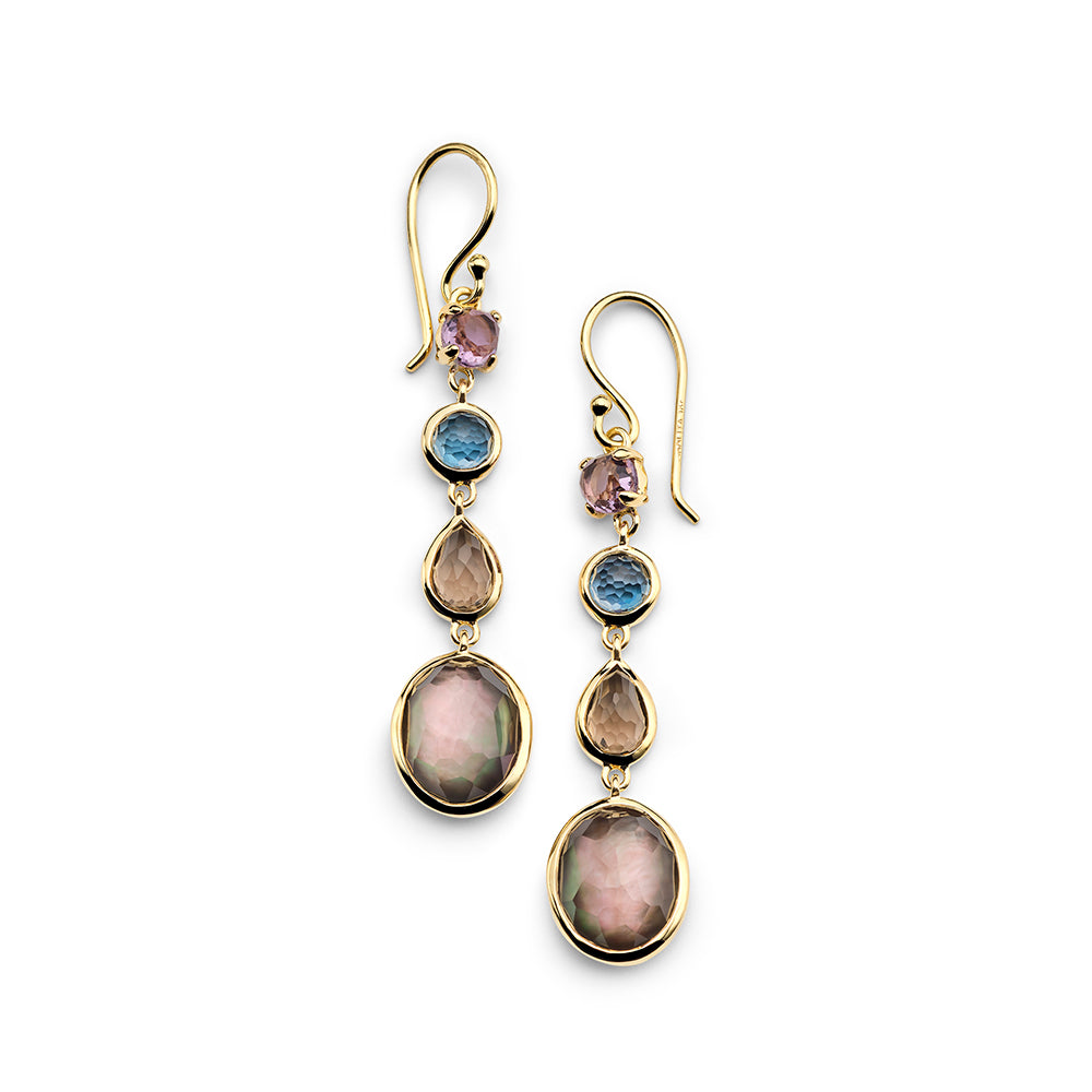 Ippolita Mistero 4-Stone Drop Earrings in 18K Yellow Gold