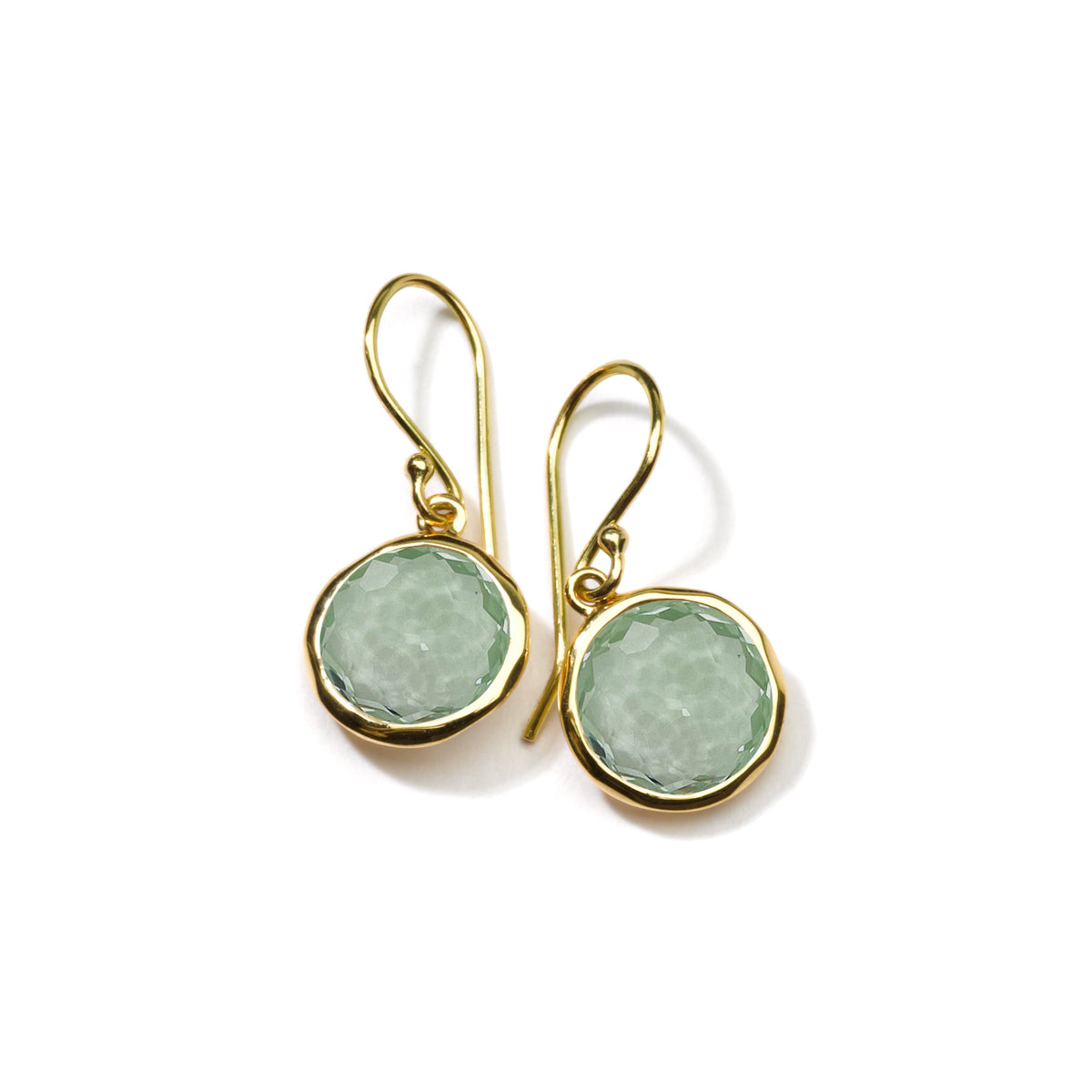 Ippolita Prasiolite Mini Drop Earrings in 18K Yellow Gold