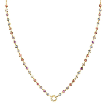 Eden Presley Pastel Multicolor Necklace in 14K Yellow Gold