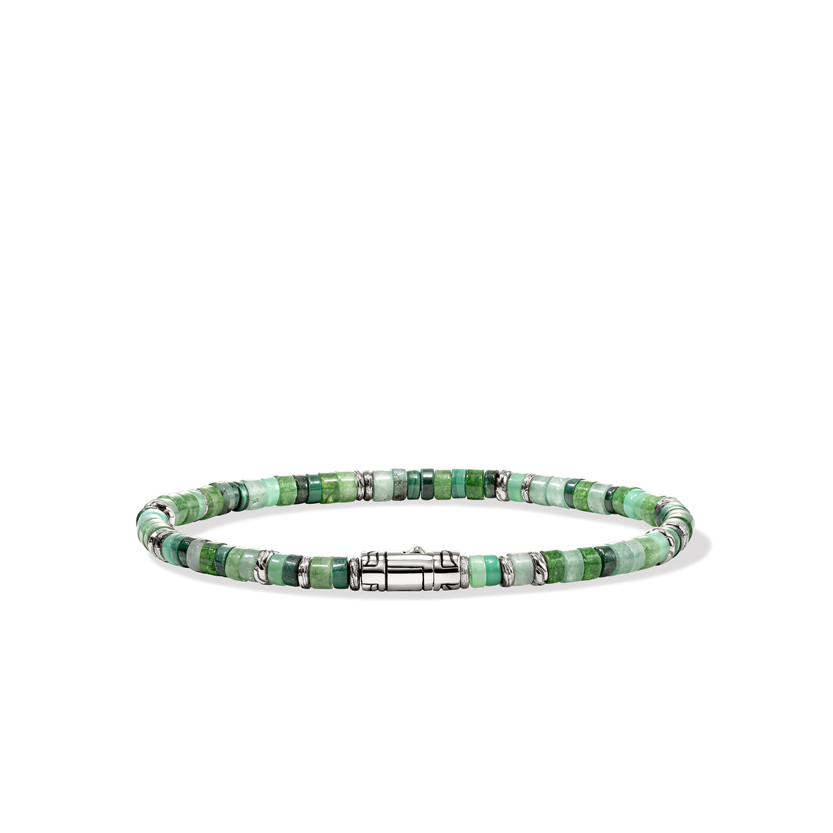 John Hardy Men's Heishi Green Multi Stone Beaded Bracelet