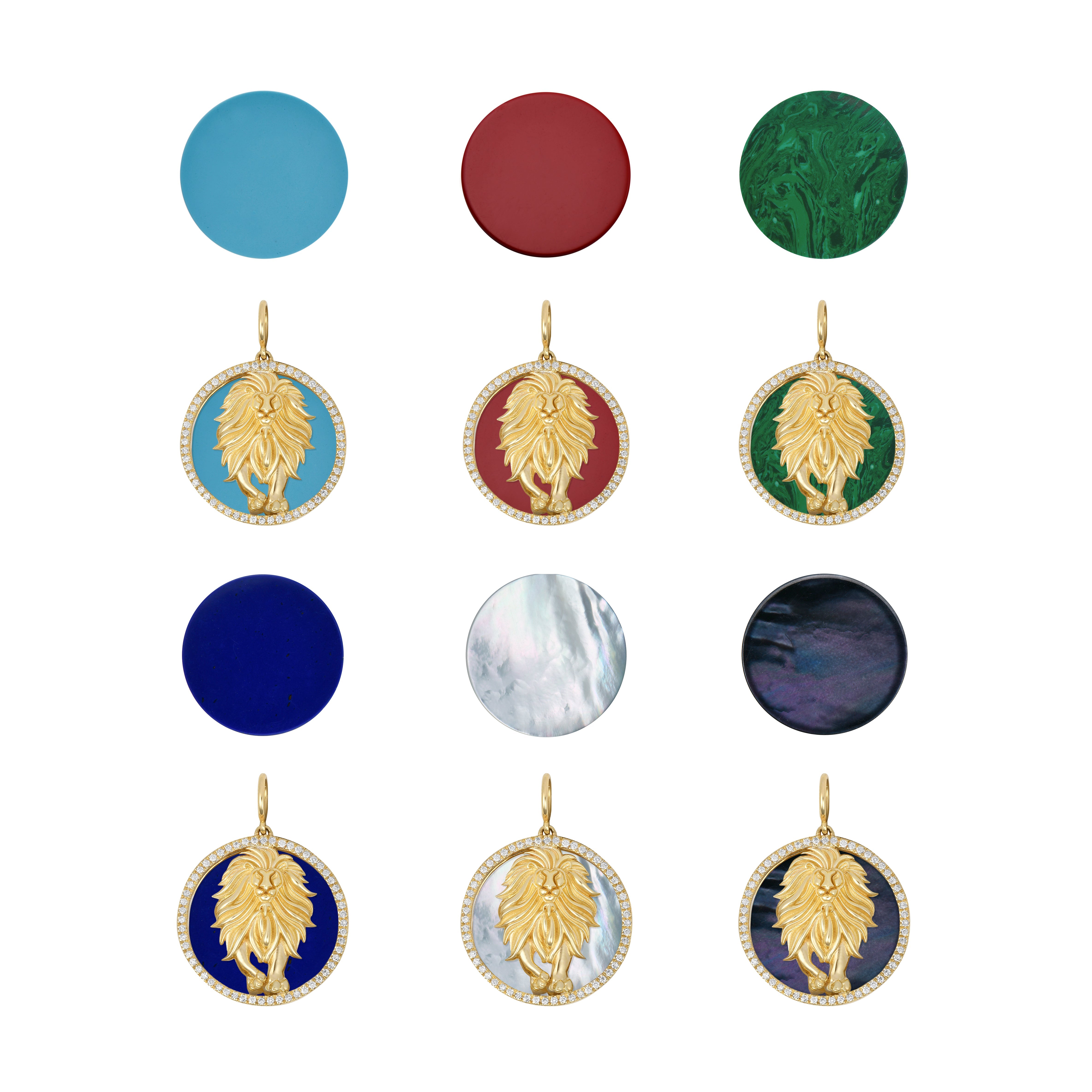 Lionheart Seasons Brave Lion Interchangeable Charm in 18K Yellow Gold