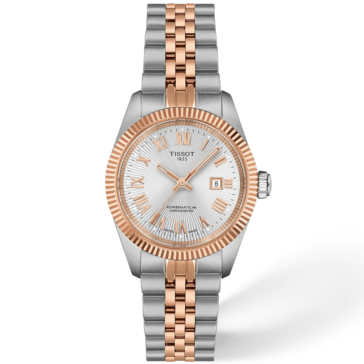 Tissot Women's Ballade Two-Tone Silver Roman Dial Watch T1562082203300