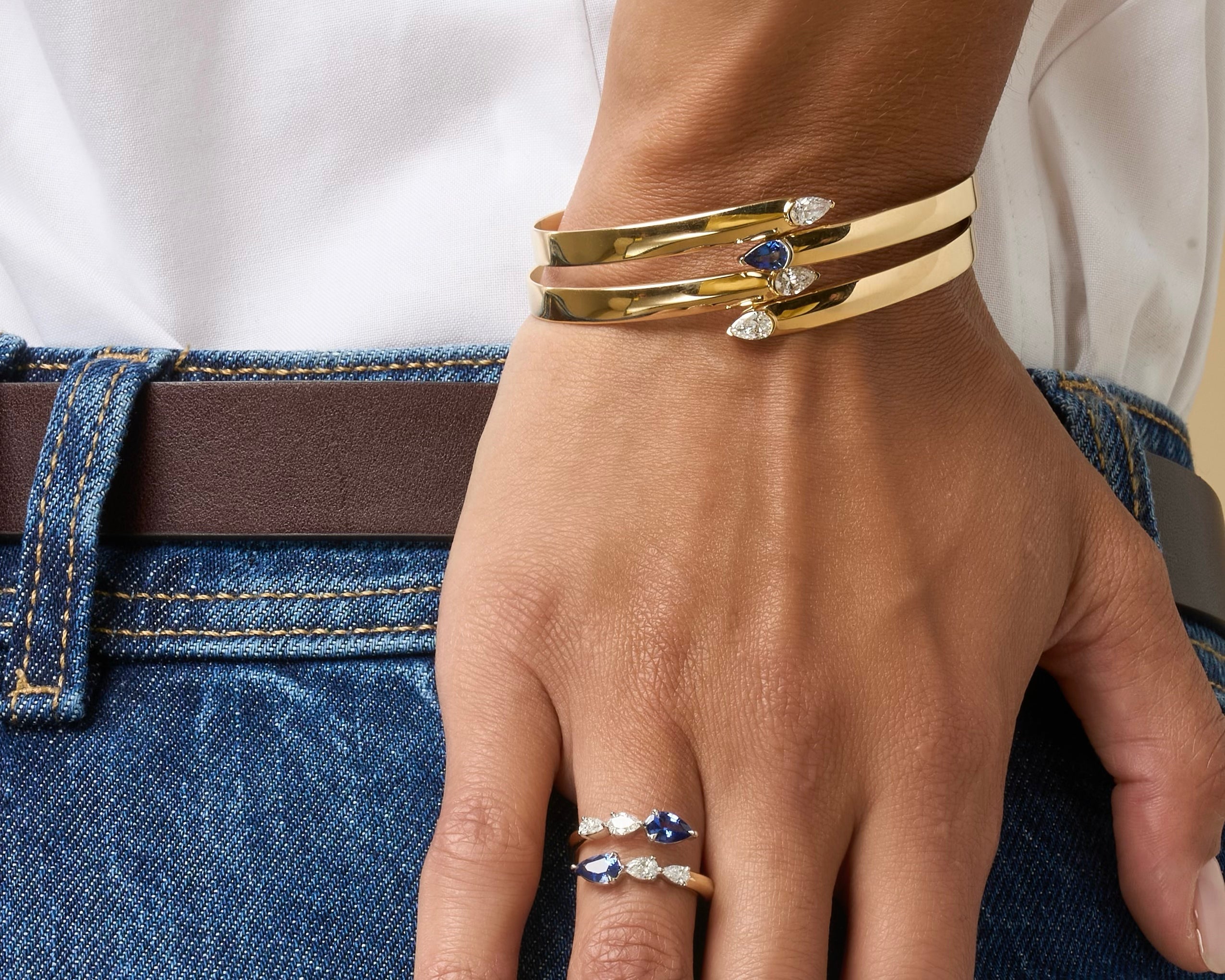 Phillips House Diamond & Sapphire Toi Et Moi Bracelet