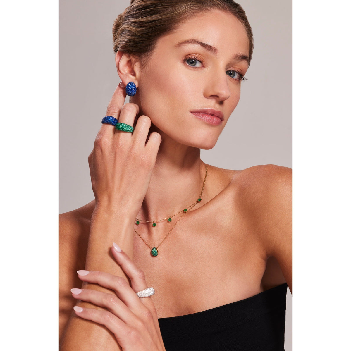 Graziela Emerald Bahia Ring in 18K Yellow Gold, Size 7