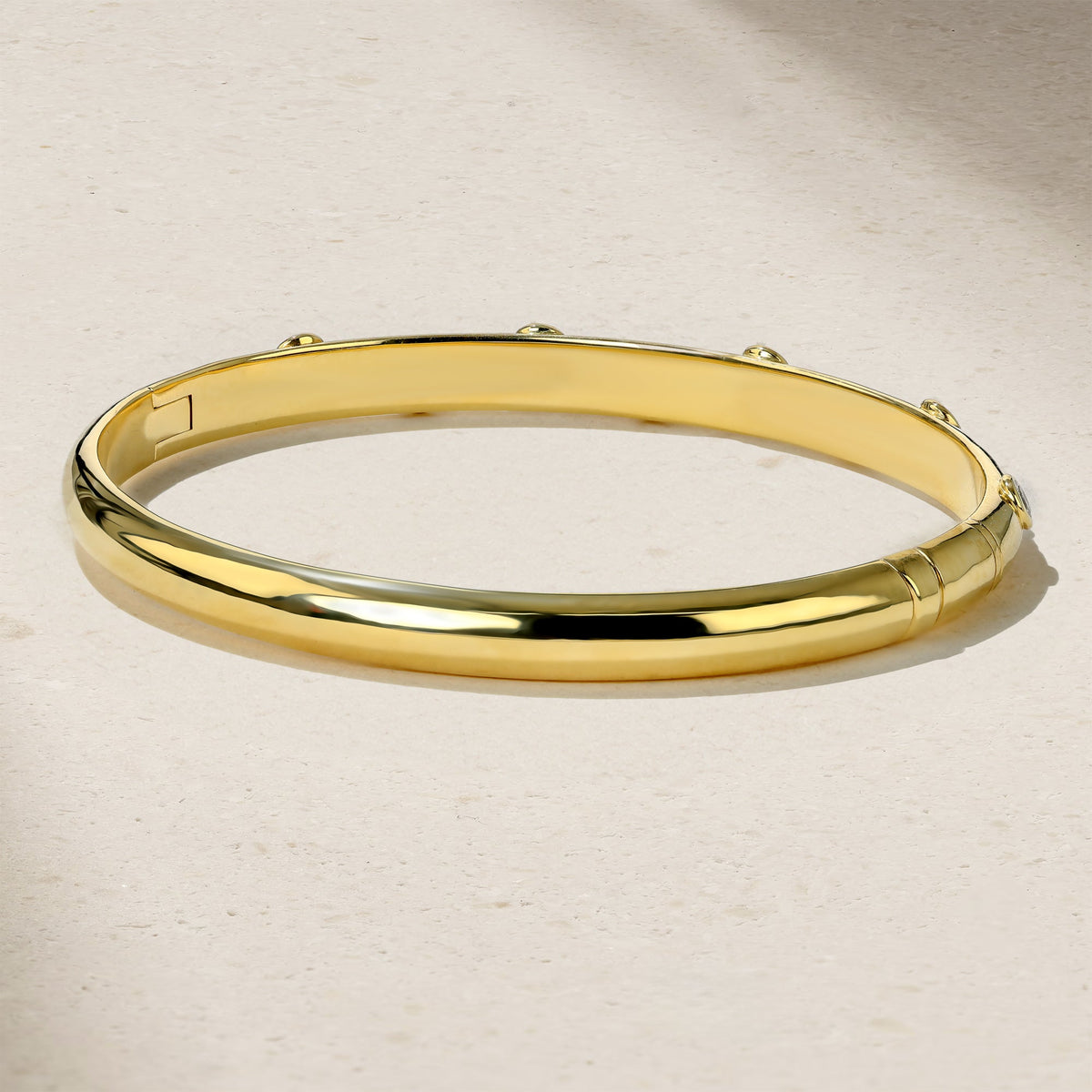 Mark Henry Diamond Riva Crest Bangle in 18K Yellow Gold