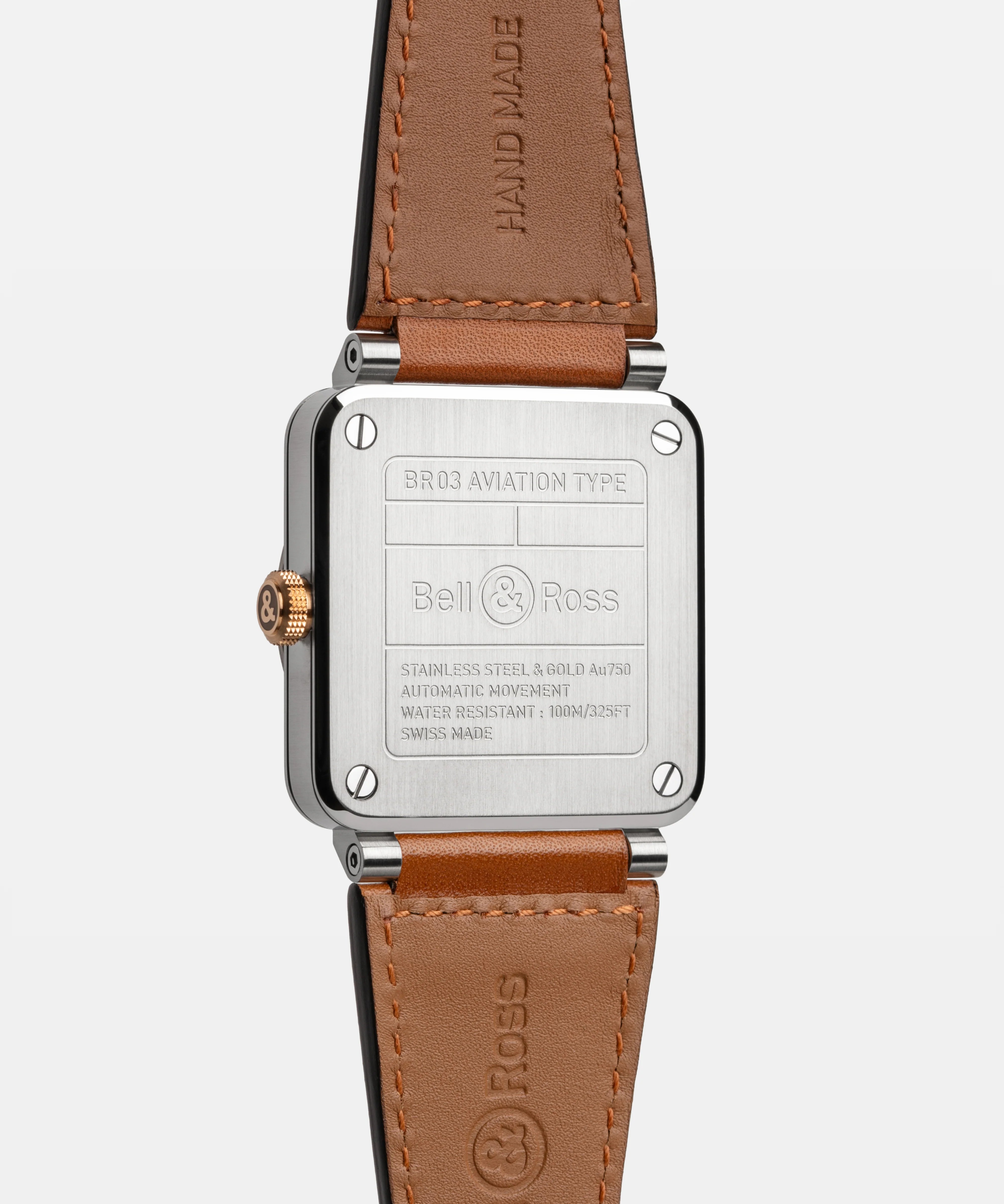 Bell & Ross BR-03 White Steel & Gold Watch