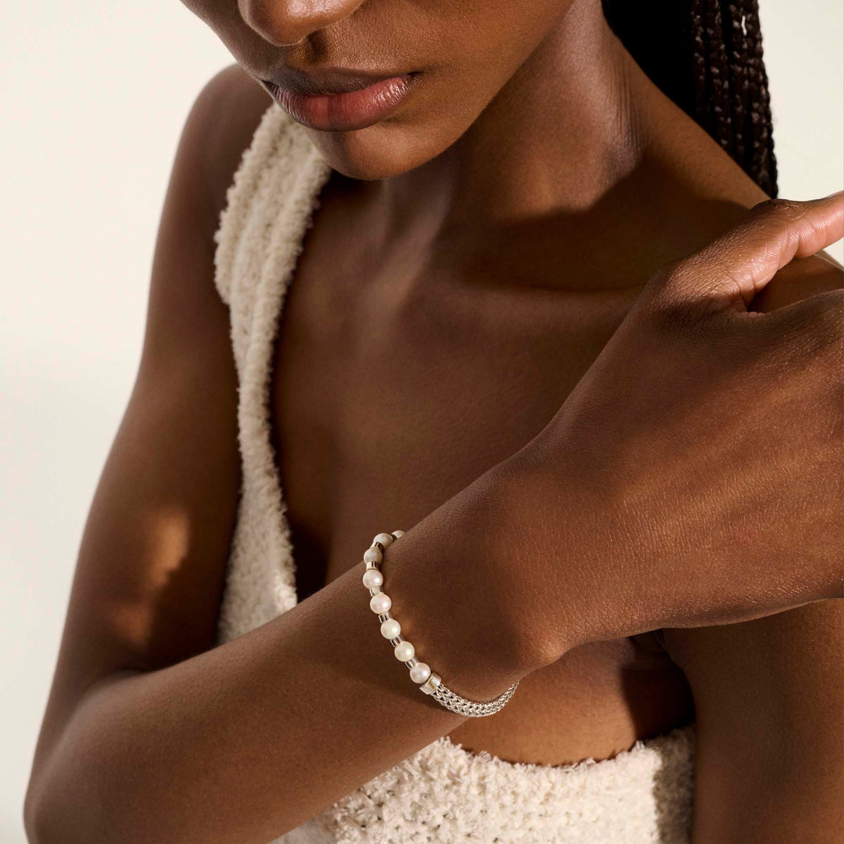 John Hardy Pearl Essential Bracelet in Sterling Silver, 5MM