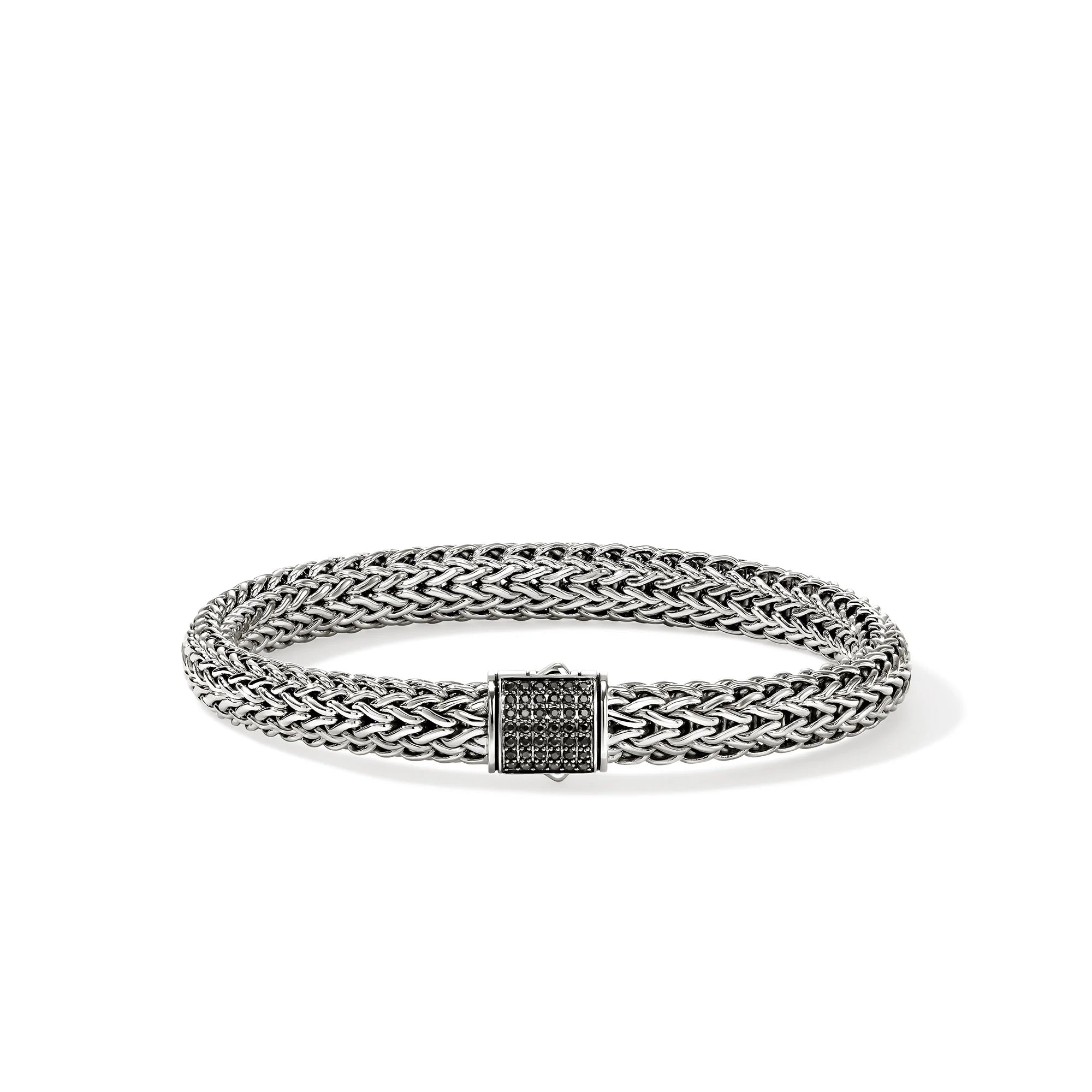 John Hardy Men's Icon Black Sapphire Bracelet in Sterling Silver, 7.5MM