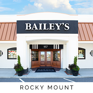 Bailey's store front with 'Rocky Mount' text below