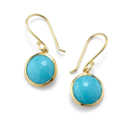 Ippolita Mini Lollipop Turquoise Drop Earrings in 18K Yellow Gold