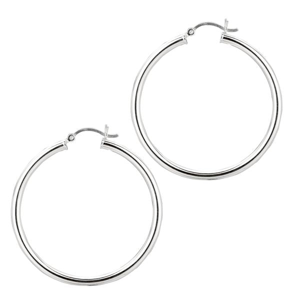 40MM Hoop Earrings in Sterling Silver