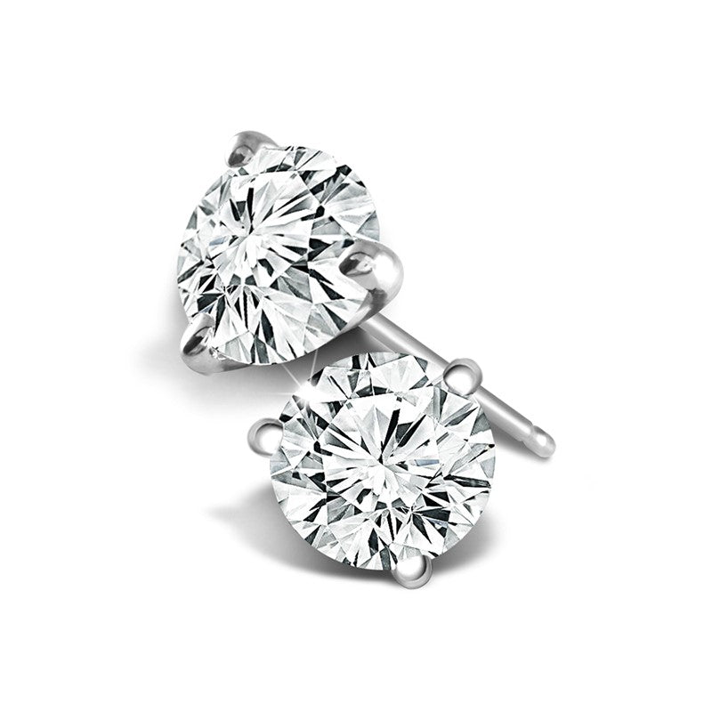 Bailey's Essentials 2.00CT Round Diamond Martini Stud Earrings in 14K White Gold