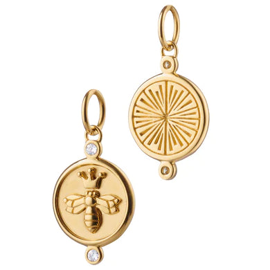 Monica Rich Kosann Queen Bee Charm in 18K Yellow Gold