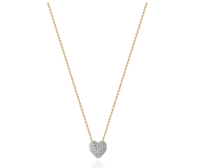 Phillips House Micro Infinity Heart Necklace in Yellow Gold