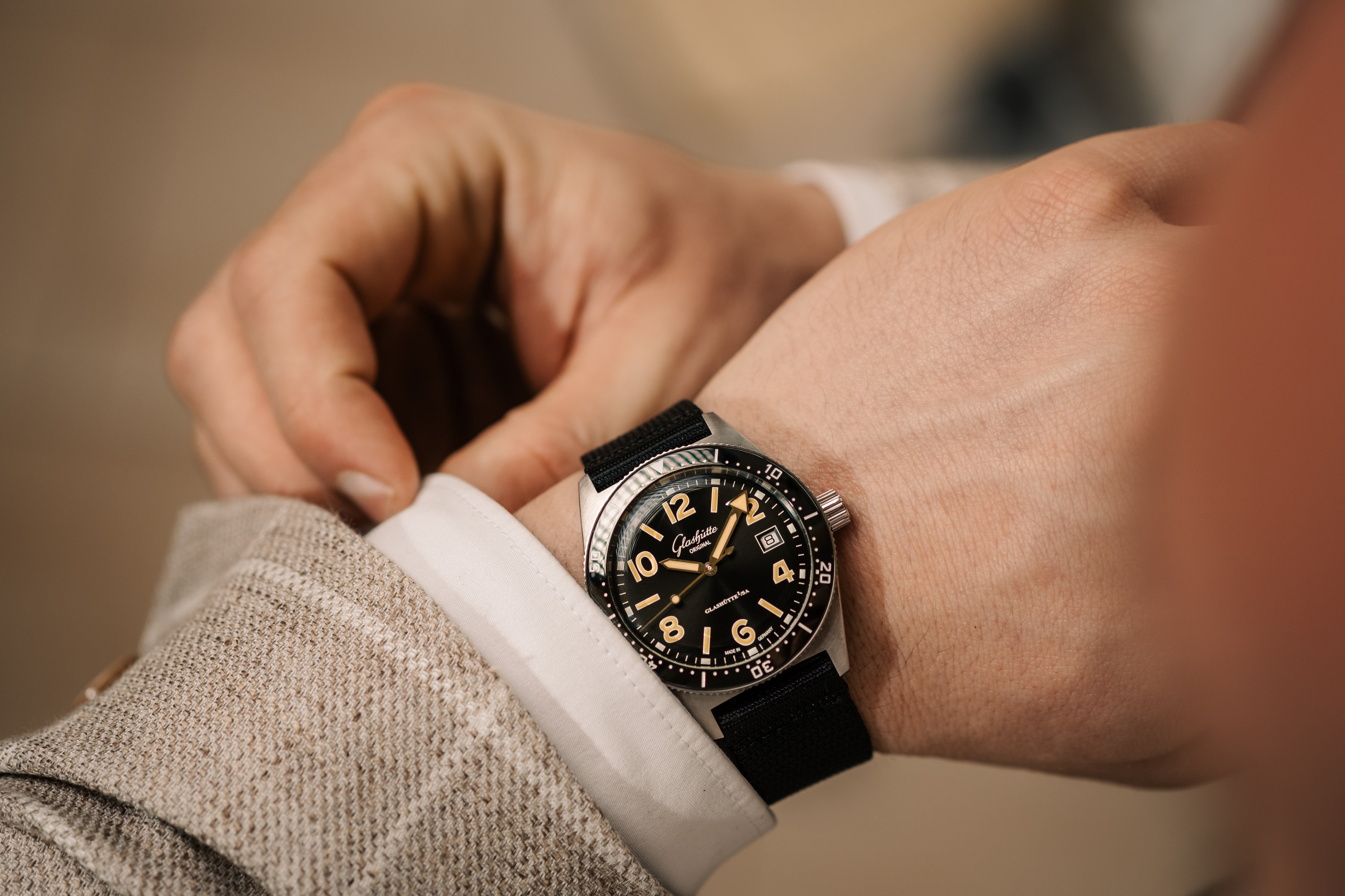 Glashutte Original SeaQ Watch with Black Dial
