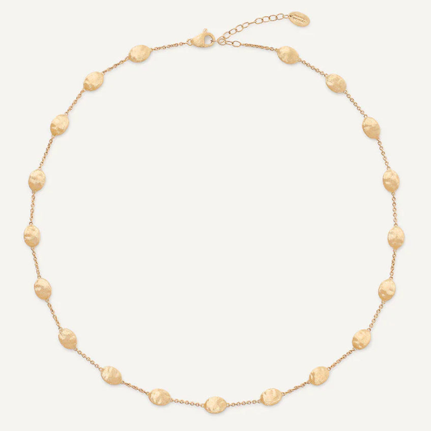 Marco Bicego Siviglia Beaded Station Necklace in 18K Yellow Gold