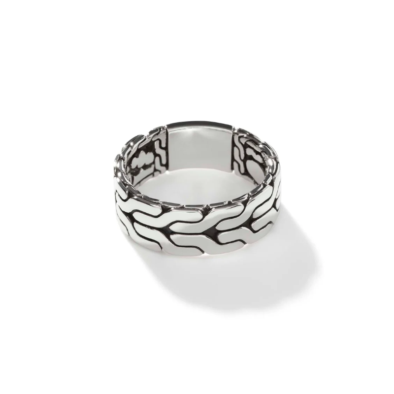 John Hardy Men's Carved Chain Band in Sterling Silver, Size 10