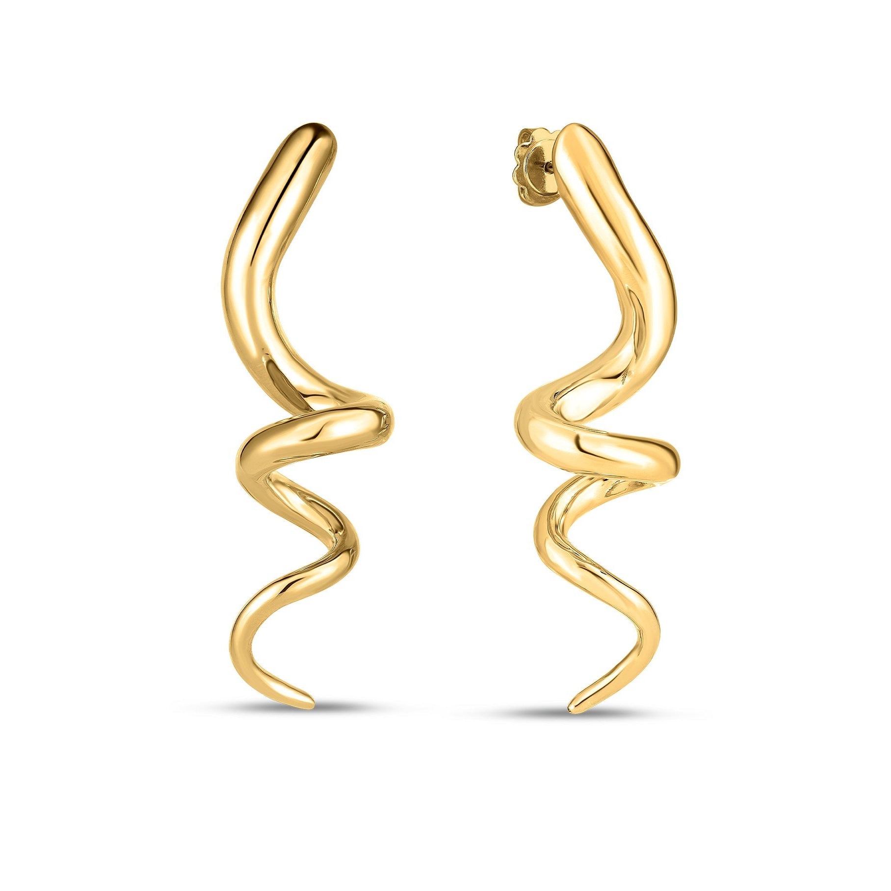 Roberto Coin Spiral Earrings in 18K Yellow Gold
