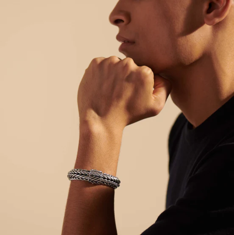 John Hardy Men's Kami Chain Bracelet in Sterling Silver, 15MM