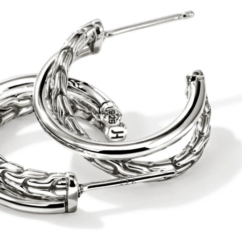 John Hardy JH Essential Crossover Earring in Sterling Silver