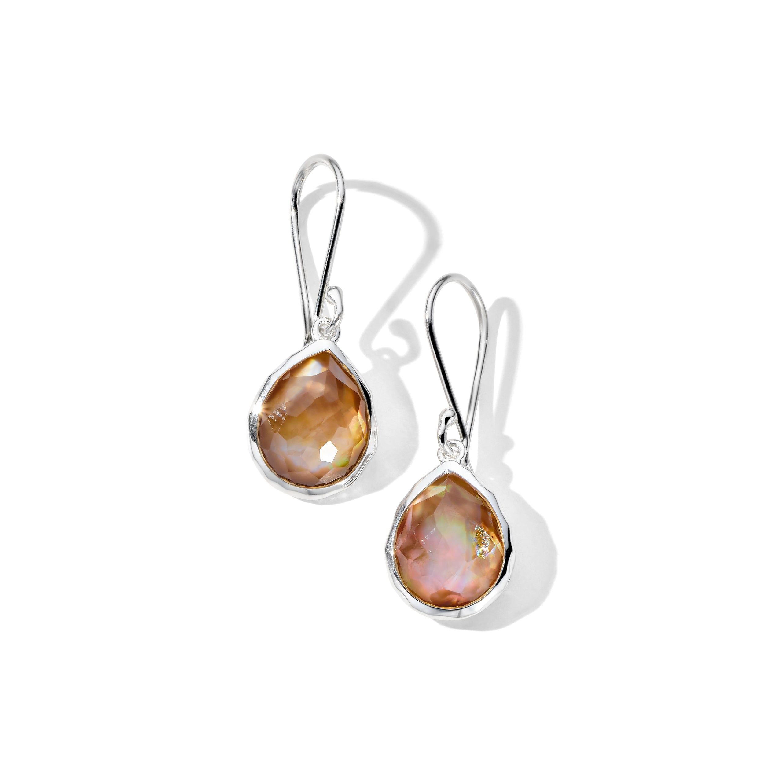 Ippolita Rock Candy Crystal Brown Shell Teeny Teardrop Earrings