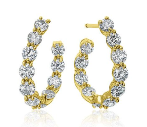 Gumuchian New Moon Hoop Earrings in 18K Yellow Gold